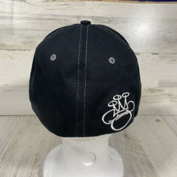 Disney Parks Mickey Mouse Fitted Hat Black Graffiti Hip Hop Stretch Cap Adult OS - Picture 3 of 6